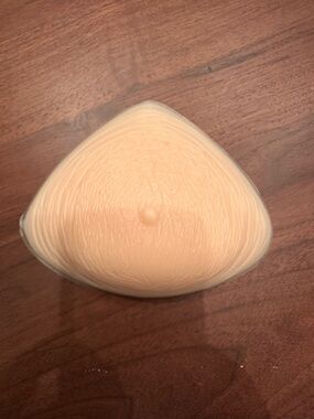 Silicone Triangle Bra Insert - Nude Mastectomy form Amoena